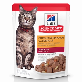 Hill's Science Diet Chicken & Spinach Casserole Adult Wet Cat Food cat toys and food,complete cat care,all in one cat kit