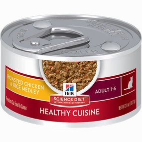 Hill's Science Diet Healthy Adult Cuisine Roasted Chicken & Rice Medley Canned Cat Food cat toys and food,complete cat care,all in one cat kit