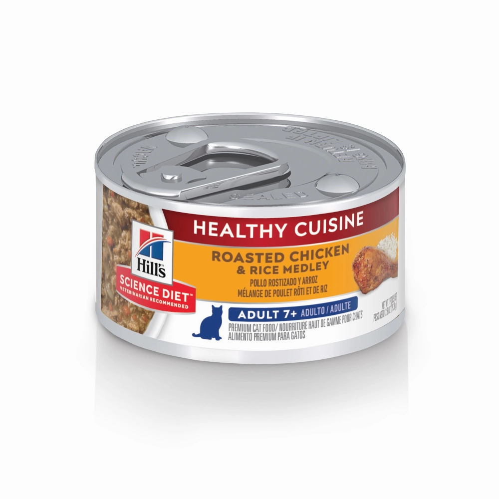 Hill's Science Diet Healthy Cuisine Adult 7  Roasted Chicken & Rice Medley Canned Cat Food cat supplies,cat essentials,cat accessories