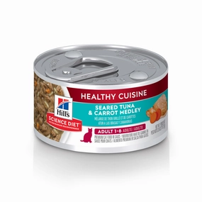 Hill's Science Diet Healthy Cuisine Adult Seared Tuna & Carrot Medley Canned Cat Food cat supplies,cat essentials,cat accessories