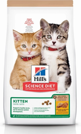 Hill's Science Diet Kitten No Corn, Wheat, or Soy Chicken & Brown Rice Recipe Dry Cat Food cat toys and food,complete cat care,all in one cat kit
