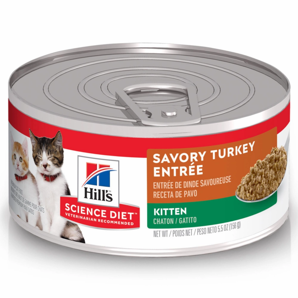 Hill's Science Diet Kitten Savory Turkey Entree Canned Food cat toys and food,complete cat care,all in one cat kit