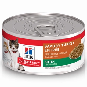 Hill's Science Diet Kitten Savory Turkey Entree Canned Food cat toys and food,complete cat care,all in one cat kit
