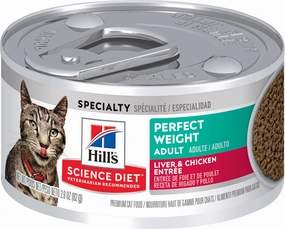 Hill's Science Diet Perfect Weight Chicken & Liver Canned Cat Food cat supplies,cat essentials,cat accessories