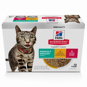 Hill's Science Diet Perfect Weight Variety Pack Adult Canned Cat Food cat supplies,cat essentials,cat accessories