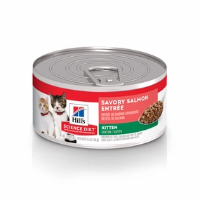 Hill's Science Diet Savory Salmon Entree Canned Kitten Food cat supplies,cat essentials,cat accessories