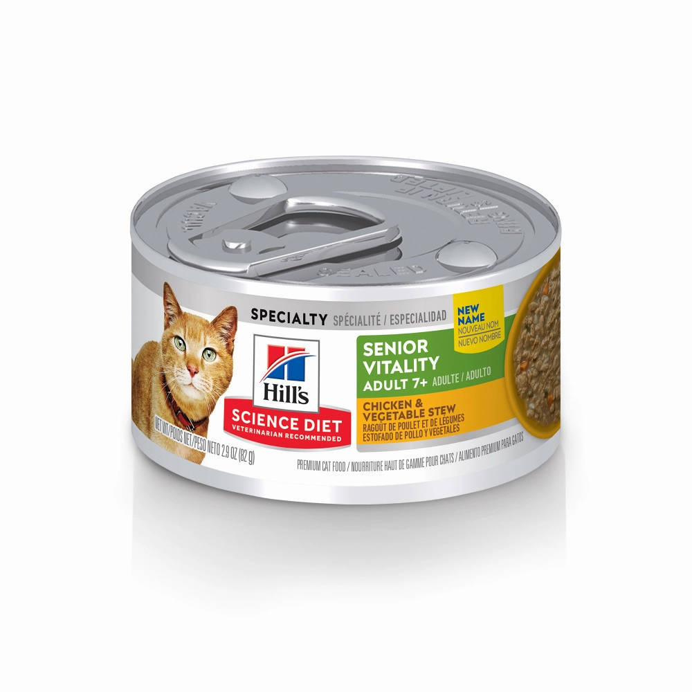Hill's Science Diet Senior Vitality Adult 7  Chicken & Vegetable Stew Canned Cat Food cat toys and food,complete cat care,all in one cat kit