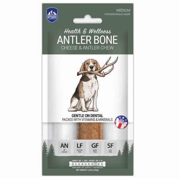 Himalayan Pet Supply Dog Chew - Antler Bone Medium 2.3oz Bag pet id tag,personalized dog tag,engraved cat id