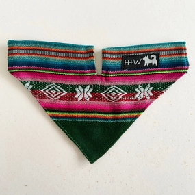Hiro Wolf Dog Bandana: Inca Green performance harness,agility dog vest,athletic dog gear