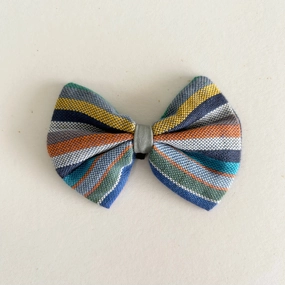 Hiro Wolf Dog Bow Tie: Marine Striped Kikoy performance harness,agility dog vest,athletic dog gear