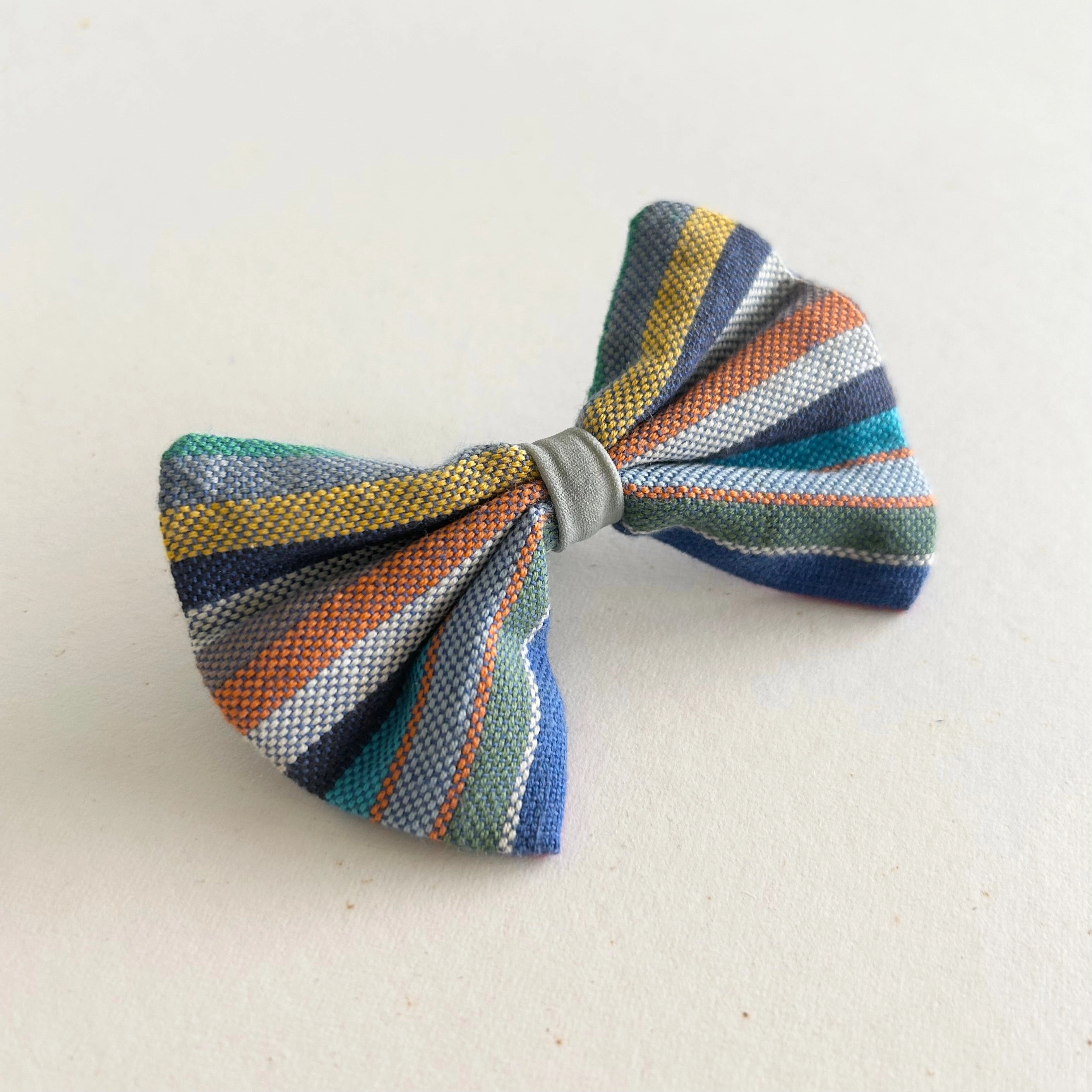 Hiro Wolf Dog Bow Tie: Marine Striped Kikoy