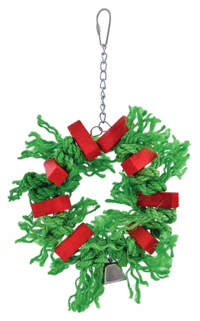 Holiday Sisal Wreath Bird Toy soft chew treat,chewy dog snacks,tender bites for dogs
