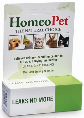 HomeoPet Leaks No More, 15ml organic dog treat,hypoallergenic dog snack,specialty pet treat