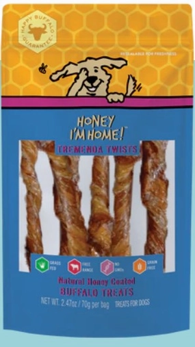 Honey I'm Home! Buffalo Tremenda Twist 2.47oz Bag pet id tag,personalized dog tag,engraved cat id