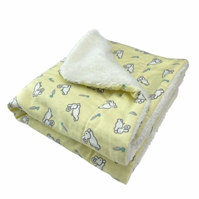 Hopping Bunny Flannel Dog Blanket fleece dog blanket,soft dog throw,cozy pet blanket
