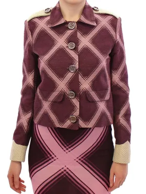 House of Holland Check Trench Coat Blazer  Women's Jacket