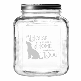 House Home Dog Treat Jar With Brushed Lid pet apparel,dog hoodie,fashionable pet wear
