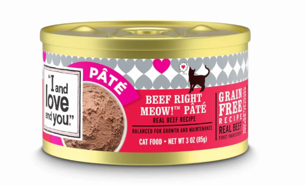 I and Love and You Grain Free Beef, Right Meow! Pate Canned Cat Food cat toys and food,complete cat care,all in one cat kit
