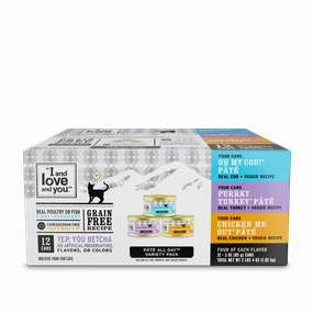 I and Love and You Grain Free Oh My Cod!, Purrkey Turkey, Chicken Me Out Multi-Pack Canned Cat Food cat supplies,cat essentials,cat accessories