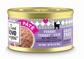 I and Love and You Grain Free Purrky Turkey Pate Recipe Canned Cat Food cat supplies,cat essentials,cat accessories