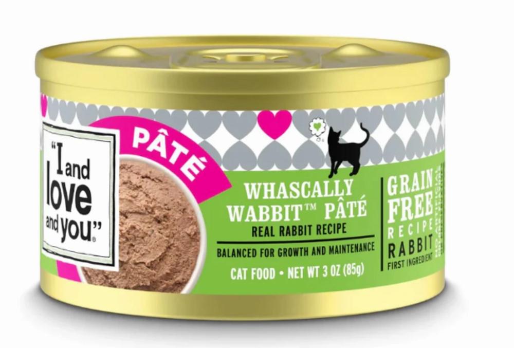 I and Love and You Grain Free Whascally Rabbit Pate Recipe Canned Cat Food cat toys and food,complete cat care,all in one cat kit