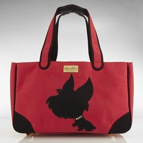 I Love New Yorkie Rescue Me Tote Canvas Dog Carrier Red dog bowtie leather collar dog charm dog party wear dog scarf set