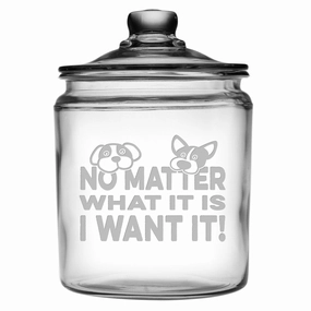 I Want It Glass Dog Treat Jar pet apparel,dog hoodie,fashionable pet wear