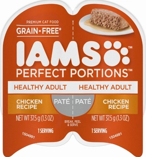 Iams Perfect Portions Healthy Adult Chicken Pate Wet Cat Food Tray cat toys and food,complete cat care,all in one cat kit