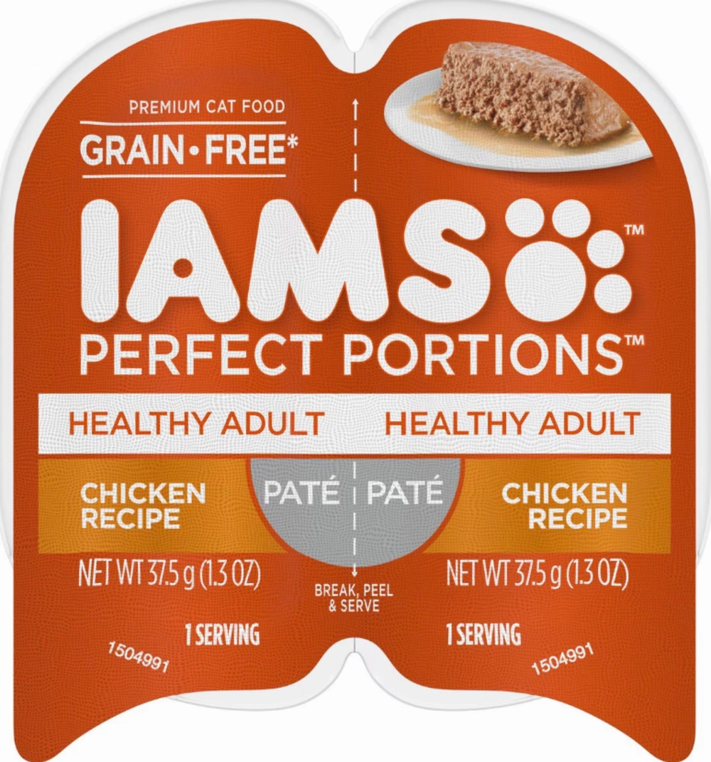 Iams Perfect Portions Healthy Adult Chicken Pate Wet Cat Food Tray cat toys and food,complete cat care,all in one cat kit