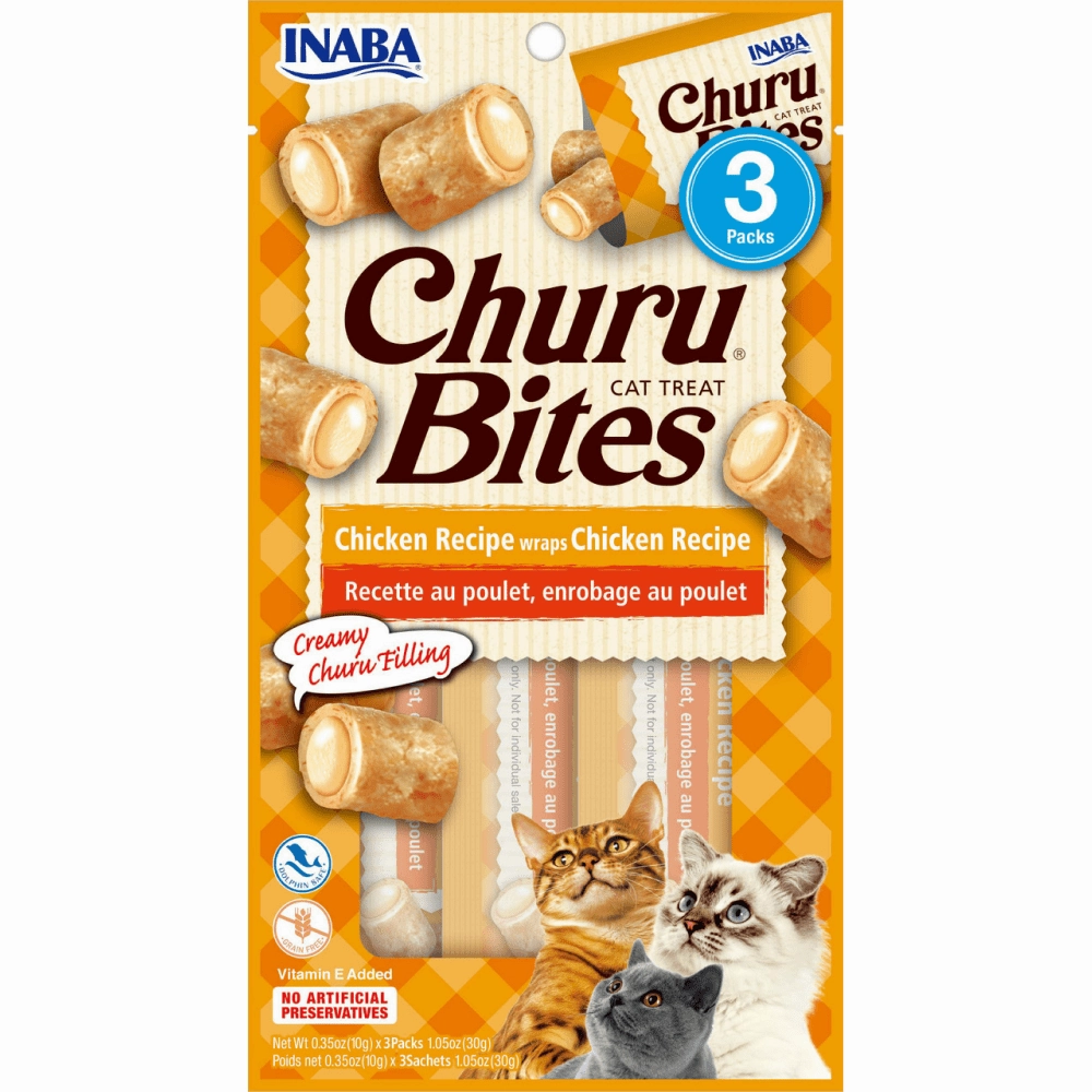 INABA Churu Bites Chicken Recipe Wraps Chicken Recipe Cat Treats crunchy cat treat,crispy cat snack,dry cat treat