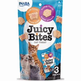 INABA Juicy Bites Scallop and Crab Flavoured Cat Treats crunchy cat treat,crispy cat snack,dry cat treat