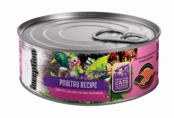 Inception Wet Cat Food Poultry Recipe 5.5oz Can grain free wet cat food,senior cat wet food,cat pt