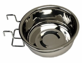 Indipets Stainless Steel Coop Cups with Wire Holder cat food bowl,cat feeder,elevated cat dish
