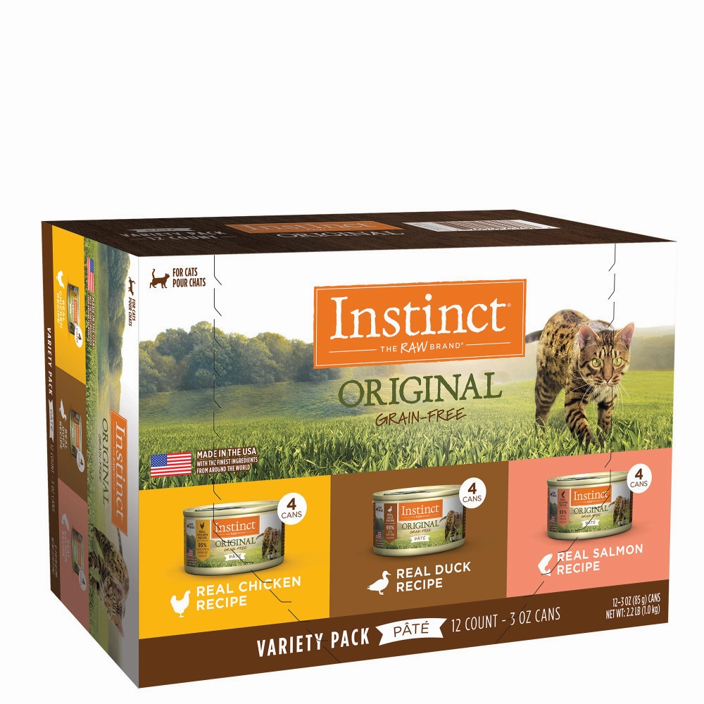 Instinct Grain-Free Recipe Variety Pack Canned Cat Food cat toys and food,complete cat care,all in one cat kit