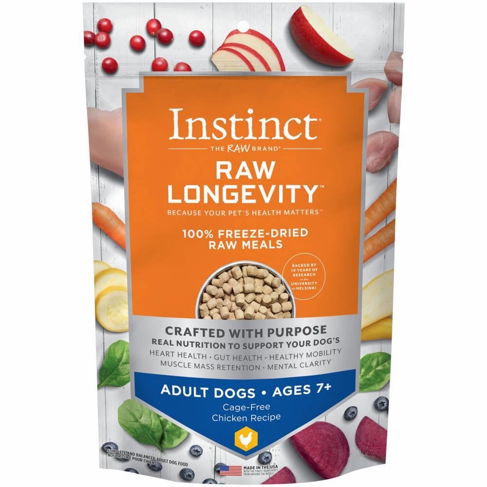 Instinct Raw Longevity 7  Chicken Grain-Free Adult & Senior Freeze-Dried Raw Dog Food 5oz horse supplement horse vitamins animal probiotics livestock digestive aid horse immune booster