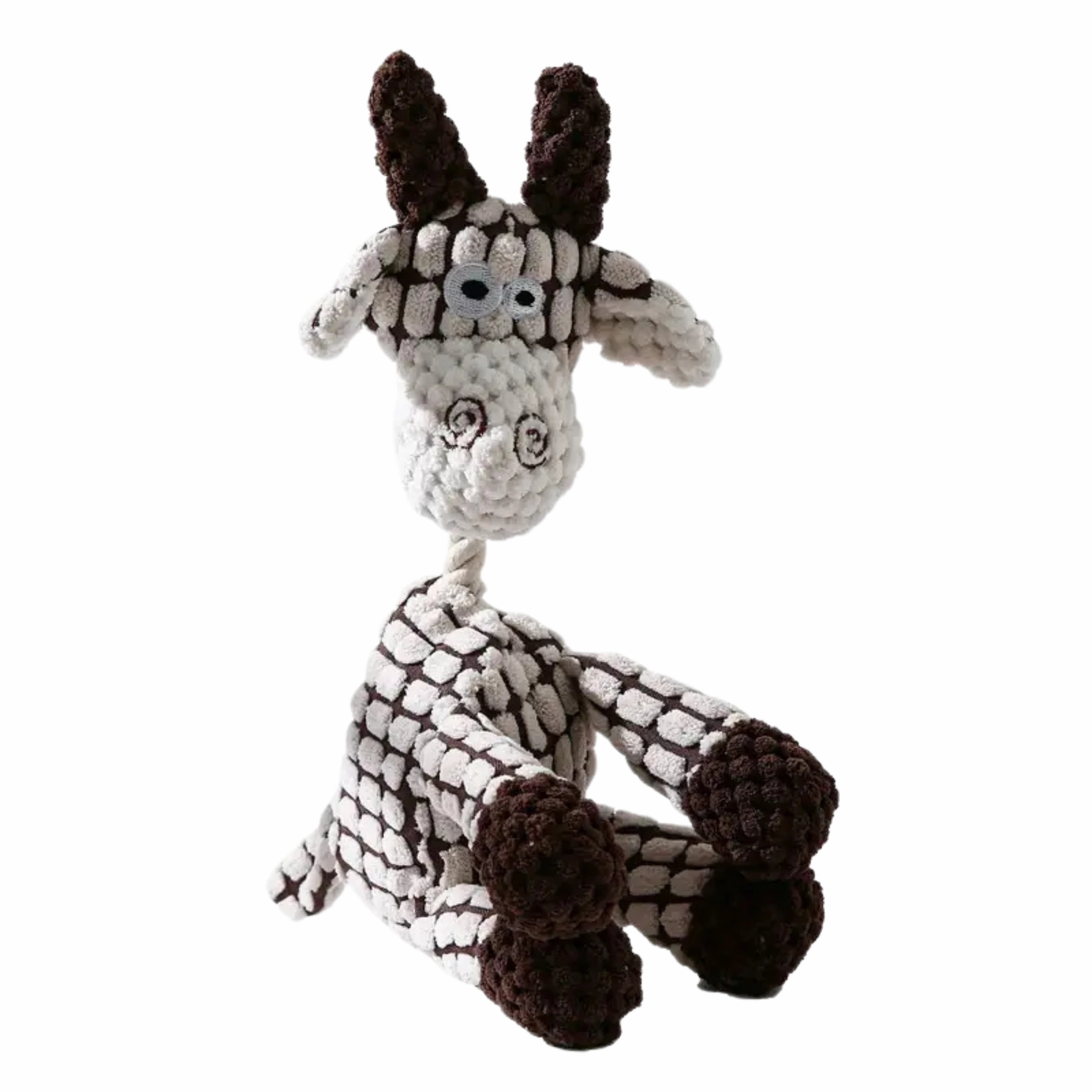 Interactive Rope Squeaky Dog Toy for Medium Breeds (White) durable dog toy,rope chew toy,interactive dog toy