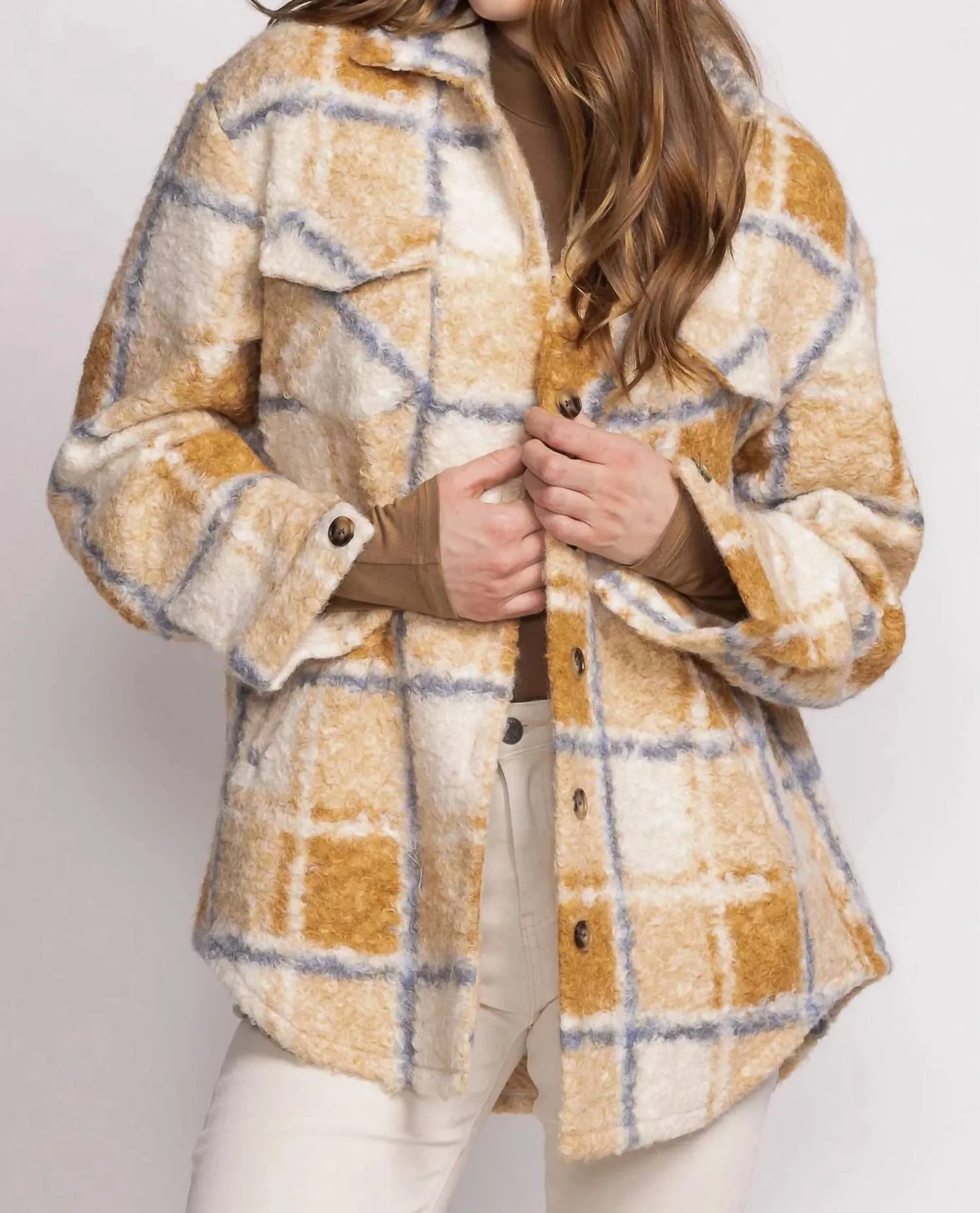Jade Coat In Light Brown
