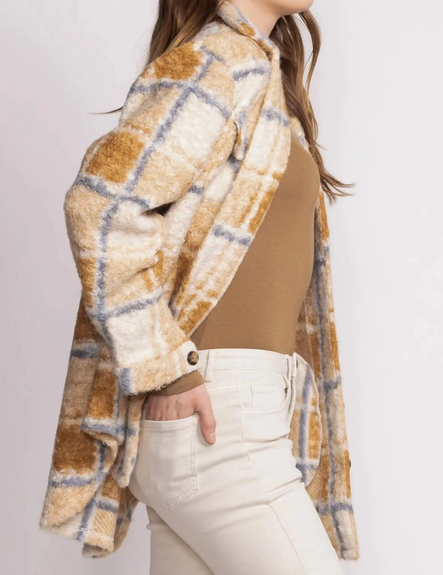 Jade Coat In Light Brown