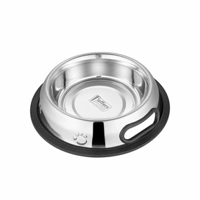 Jeffers Embossed No-Tip Anti-Skid Stainless Steel Pet Bowls cat food bowl,cat feeder,elevated cat dish