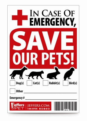 Jeffers Emergency Pet Rescue Sticker for Homes organic dog treat,hypoallergenic dog snack,specialty pet treat