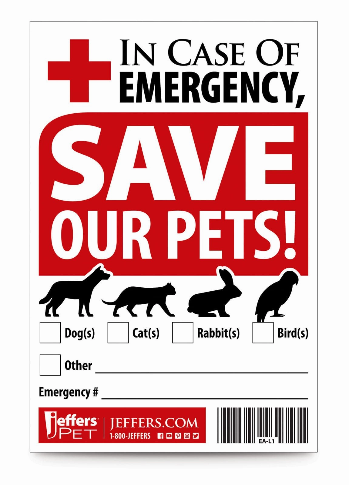 Jeffers Emergency Pet Rescue Sticker for Homes organic dog treat,hypoallergenic dog snack,specialty pet treat