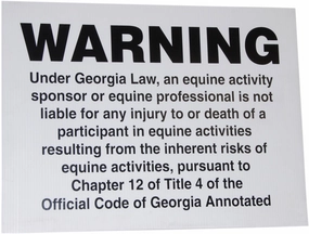 Jeffers Georgia State Equine Liability Signs, 24" x 18" dog plush toy,stuffed animal dog,cuddly dog toy