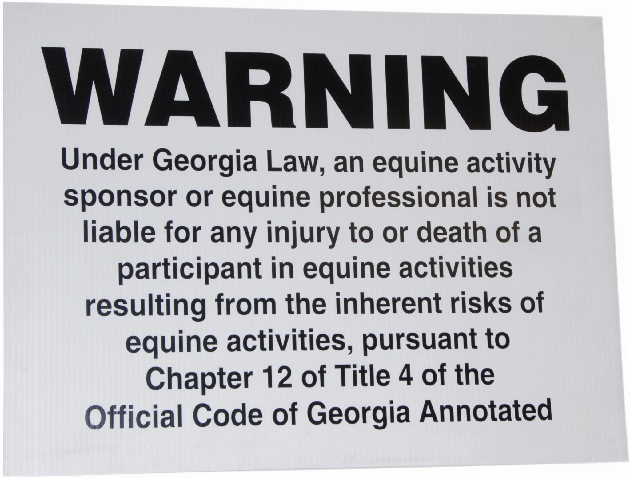 Jeffers Georgia State Equine Liability Signs, 24" x 18" dog plush toy,stuffed animal dog,cuddly dog toy