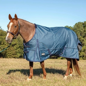 Jeffers Poplar Head Origin 600 Denier Turnout Blanket, 240 Gram, Blue Jean Baby horse blanket,poultry bed sheet,equine sheets