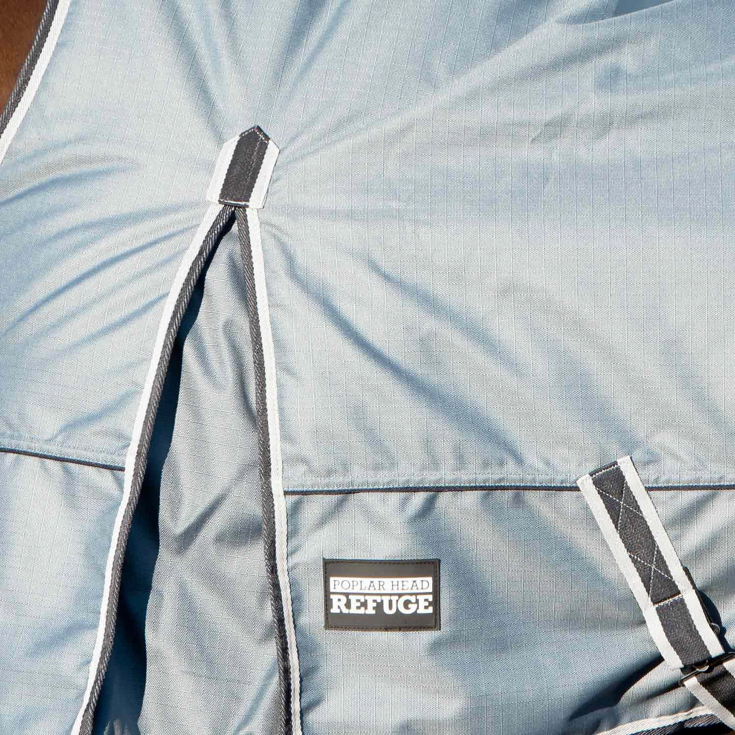 Jeffers Poplar Head Refuge 1200 Denier Turnout Blanket with High Neck, 240 Gram, Hamilton Blue