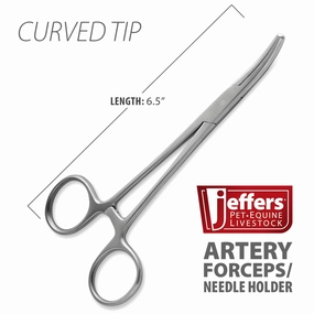 Jeffers Stainless Steel Artery Forceps/Needle Holder with Locking Mechanism, Curved or Straight Tip soft chew treat,chewy dog snacks,tender bites for dogs