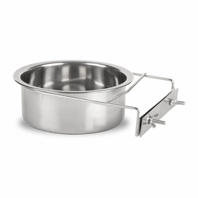 Jeffers Stainless Steel Coop/Kennel Cup with Clamp soft chew treat,chewy dog snacks,tender bites for dogs