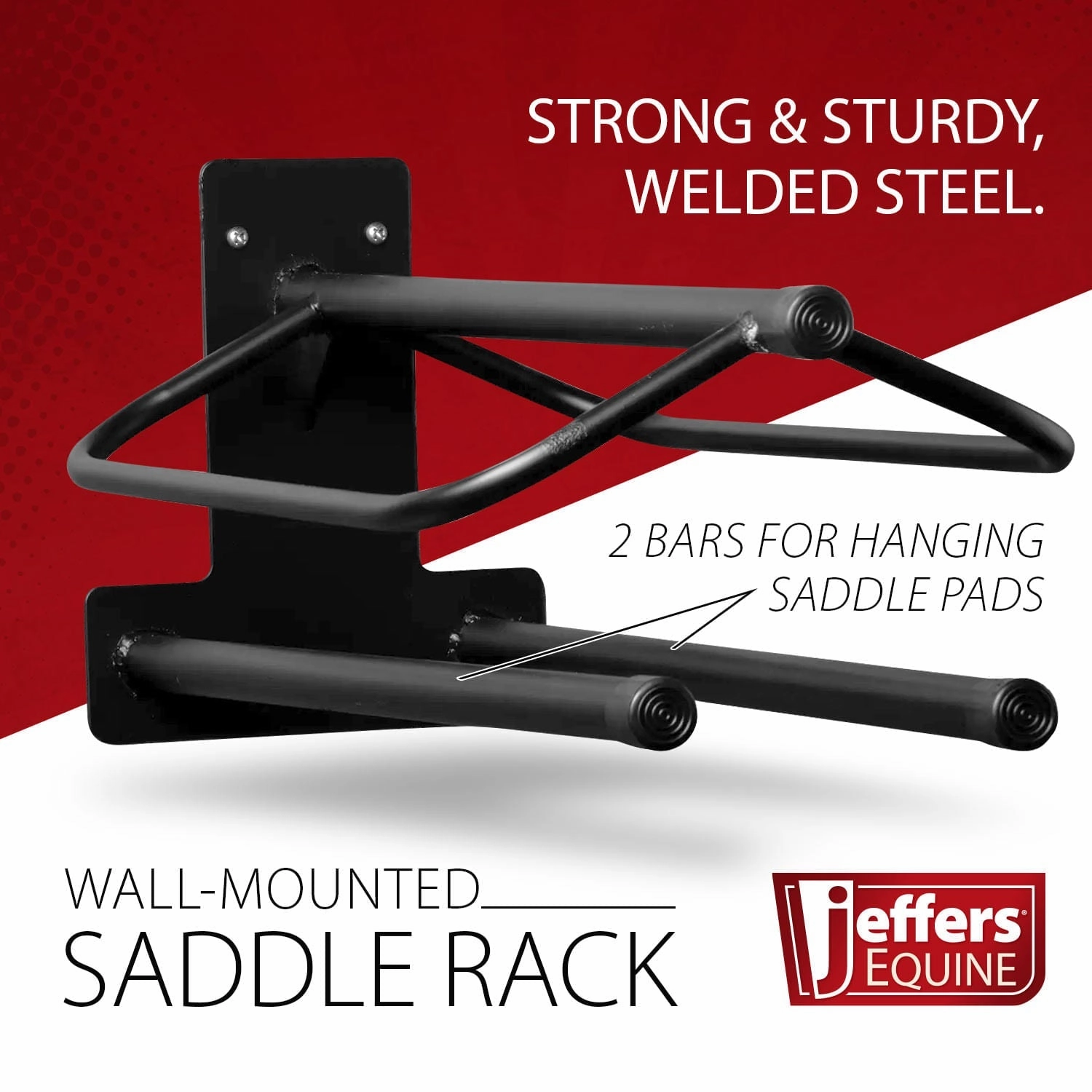 Jeffers Wall Saddle Rack with Saddle Pad Bars