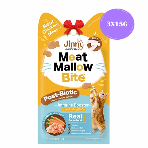 Jinny Meat Mallow Bite  Katsuobushi with Carrot Cat Treats