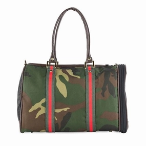 JL Duffel Camouflage Carrier with Red Stripe dog travel crate,airline approved dog carrier,dog transport bag